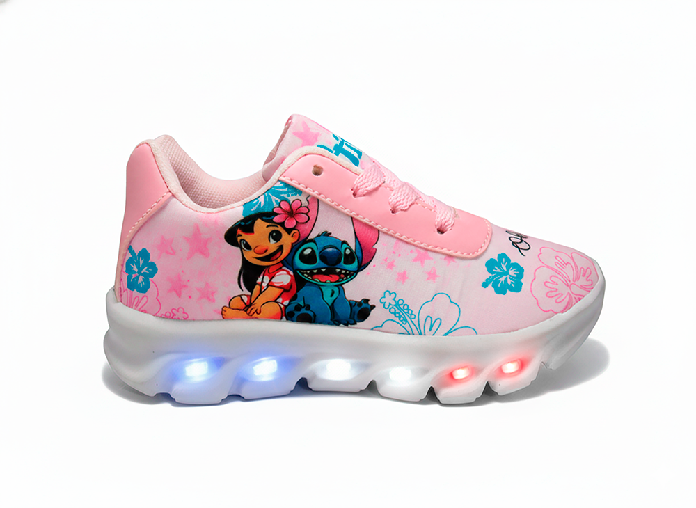 Tênis LED Infantil Stitch e Lilo