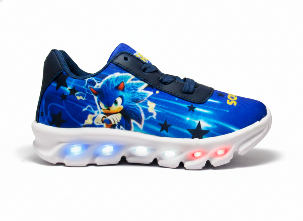 Tênis LED Infantil Sonic Azul