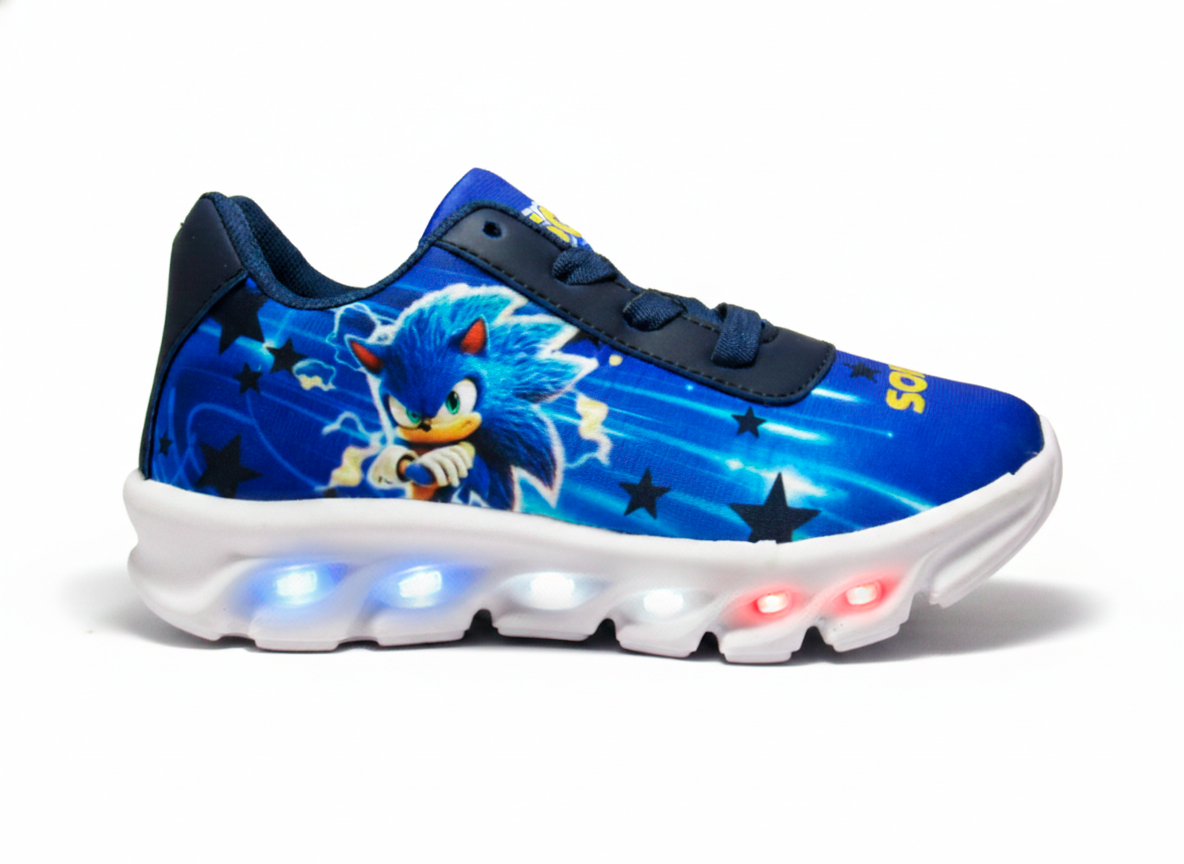 Tênis LED Infantil Sonic Azul