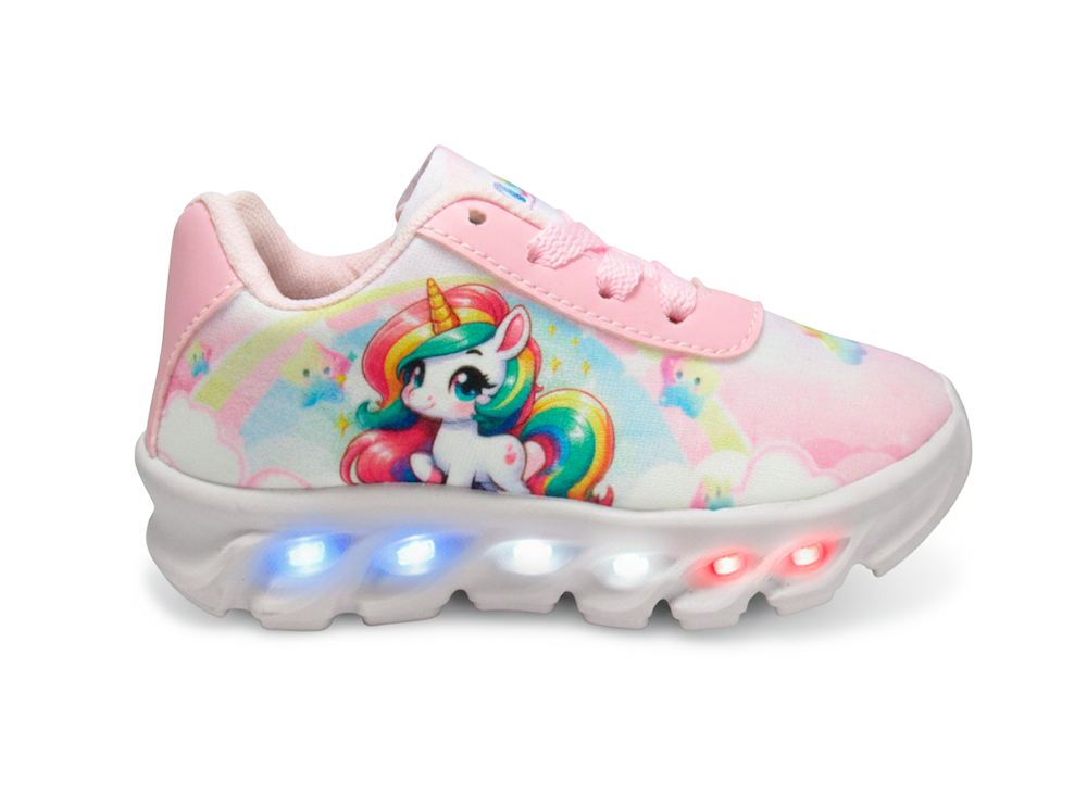 Tênis LED Infantil Unicornio