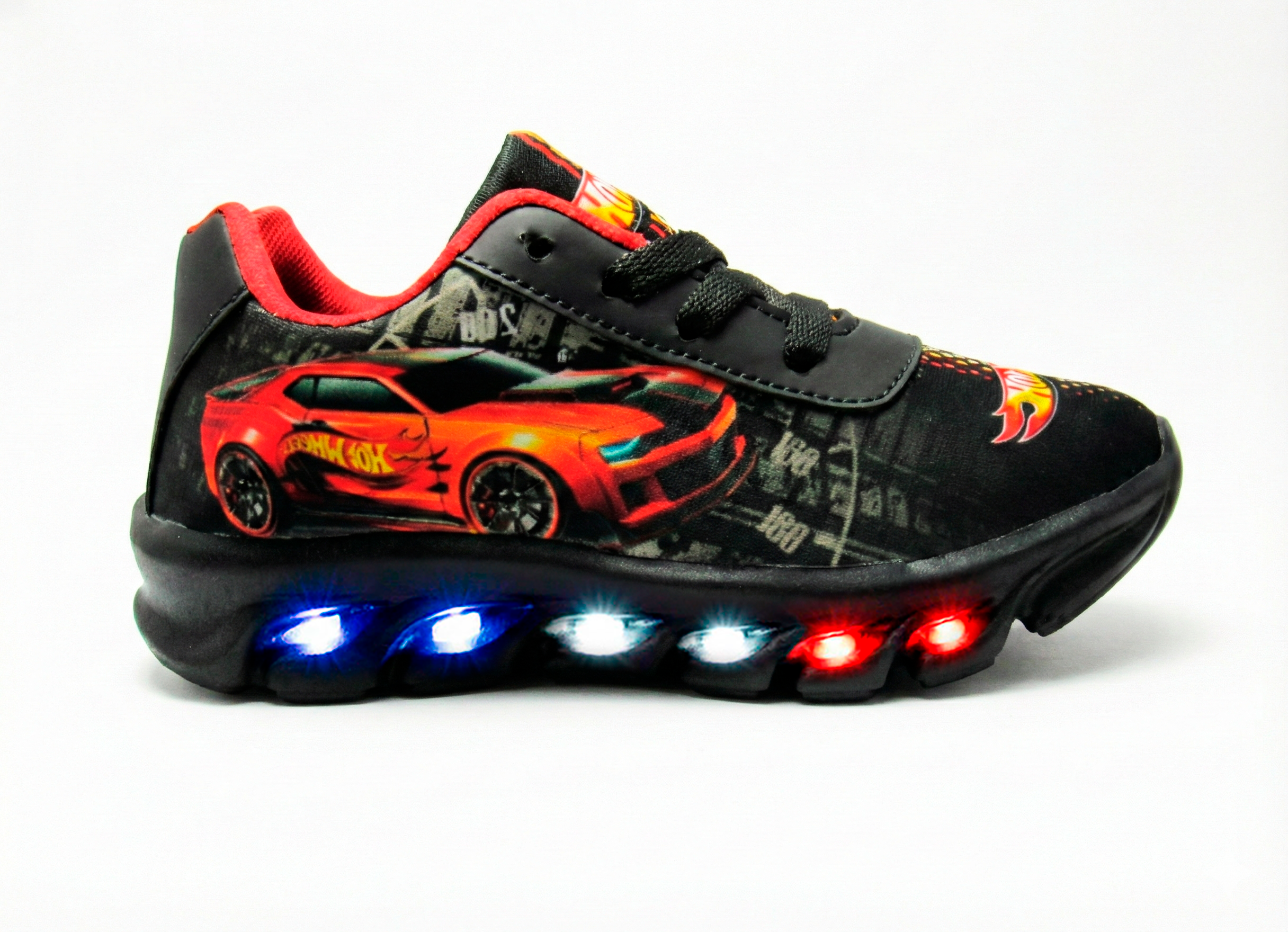 Tênis LED Infantil Hotwheels