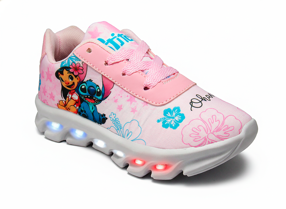 Tênis LED Infantil Stitch e Lilo