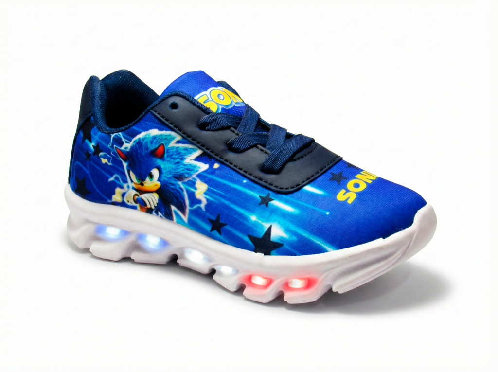 Tênis LED Infantil Sonic Azul
