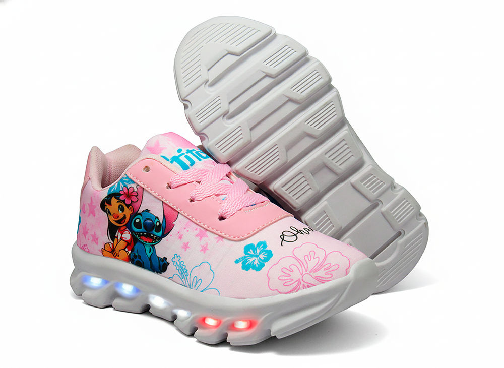Tênis LED Infantil Stitch e Lilo
