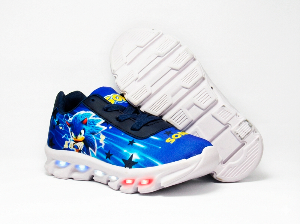 Tênis LED Infantil Sonic Azul