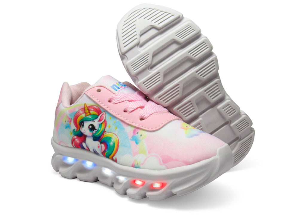 Tênis LED Infantil Unicornio