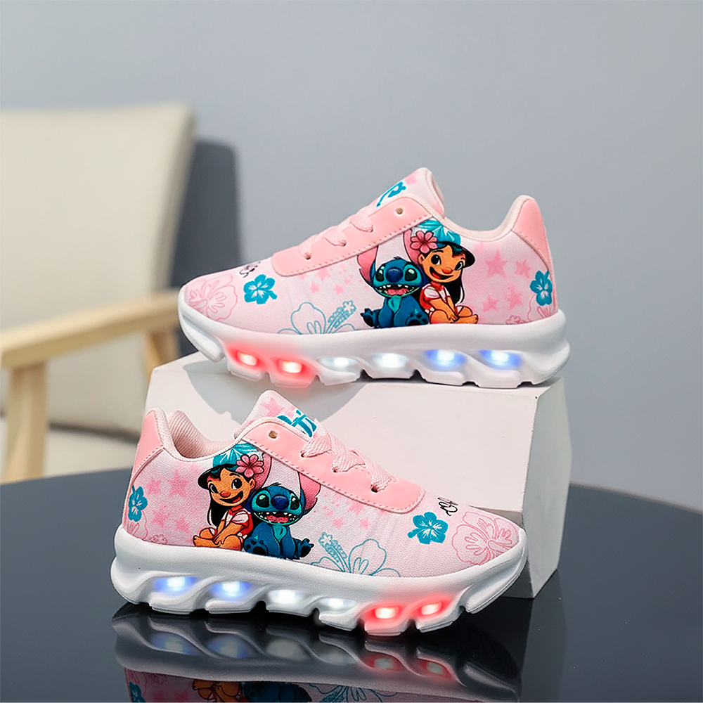 Tênis LED Infantil Stitch e Lilo